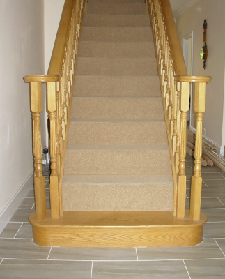 oak double sided stair